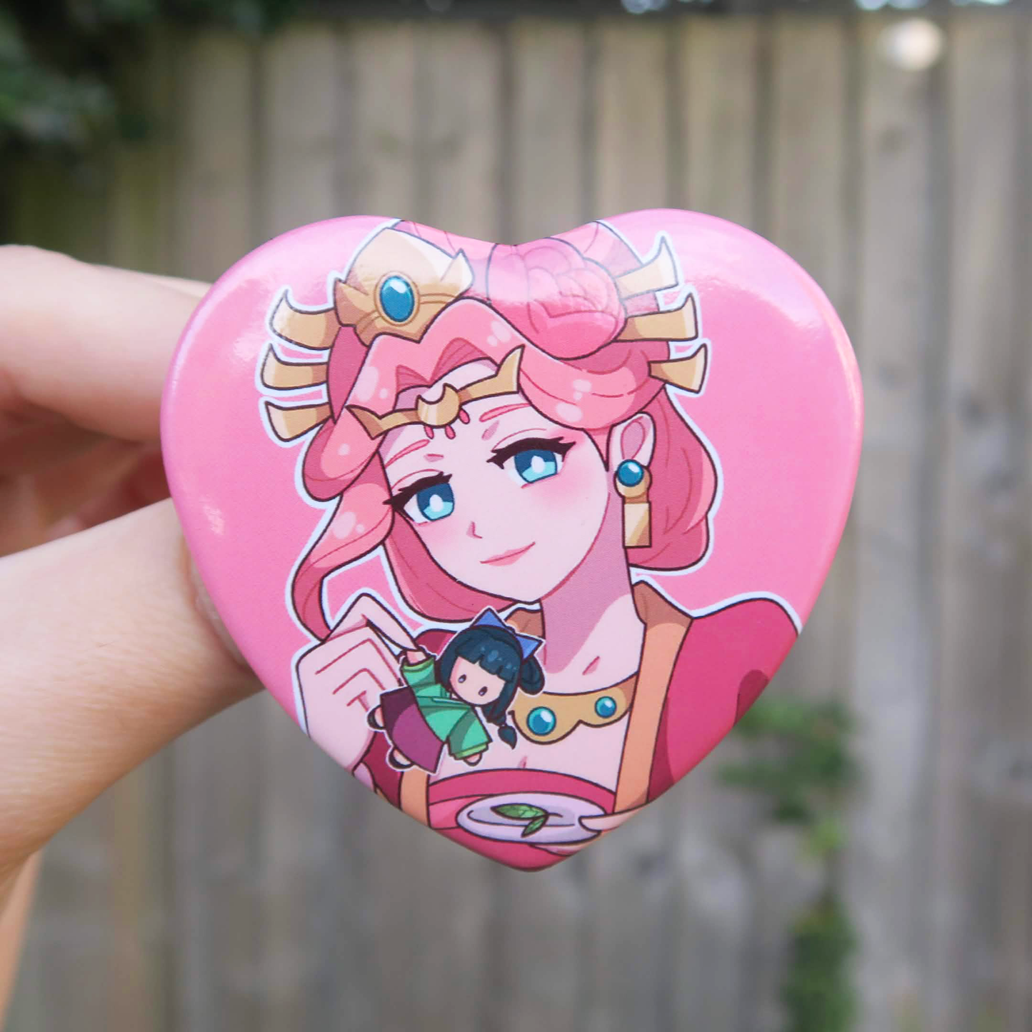 Gyokuyo (& Maomao) Heart Button Badge