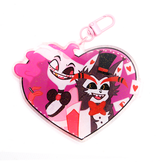 Huskerdust Heart Acrylic Charm