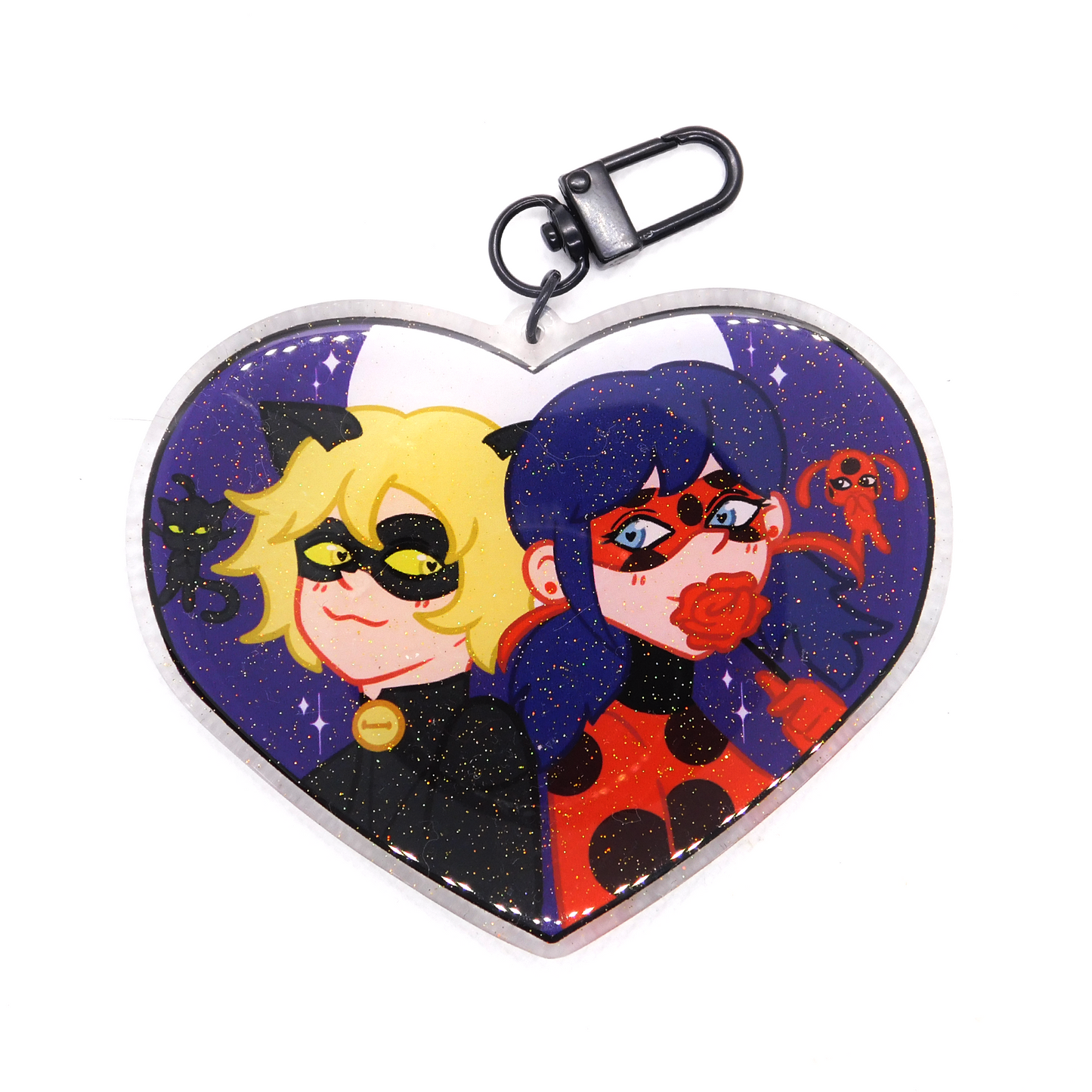 Moonlight Heart Acrylic Charm