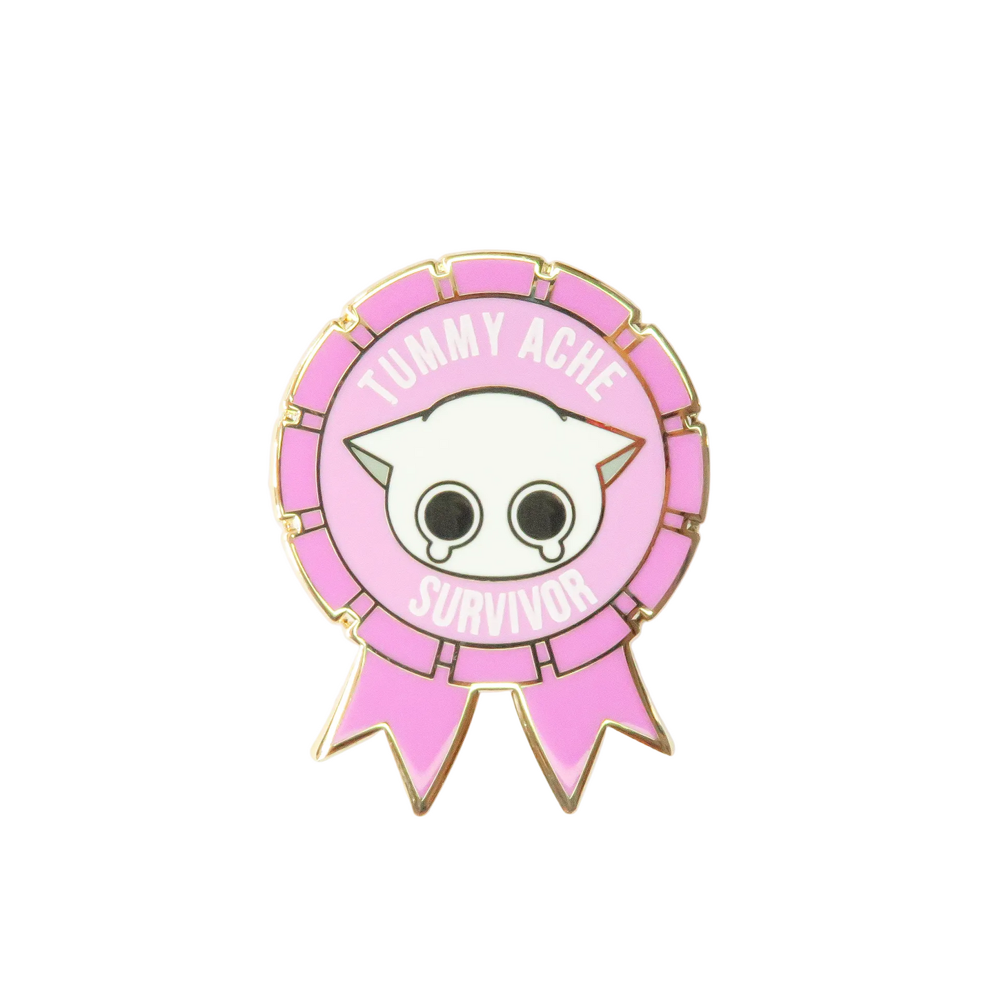 Tummy Ache Survivor Cat | Hard Enamel pin