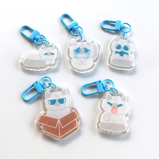 Cloud Cat Acrylic Charms | Teasuii Originals