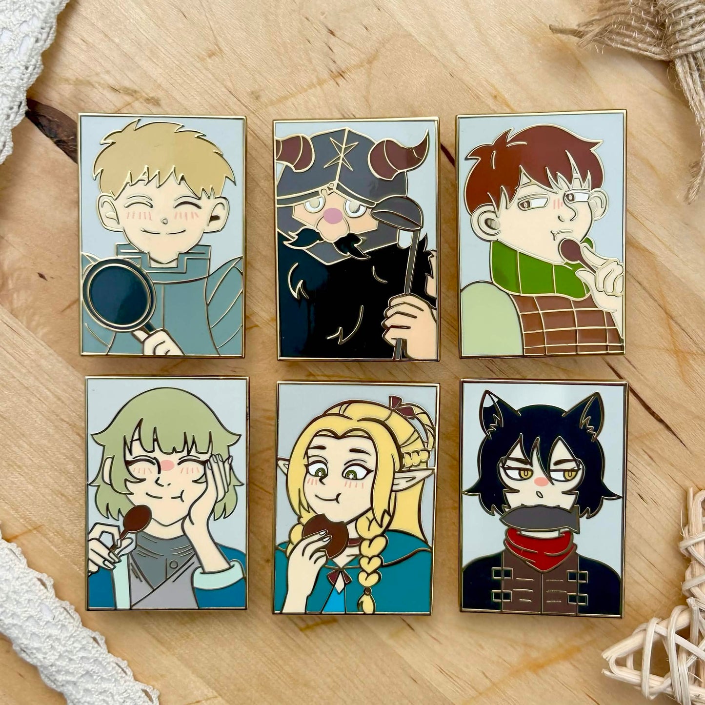 Dungeon Meshi Enamel Pins