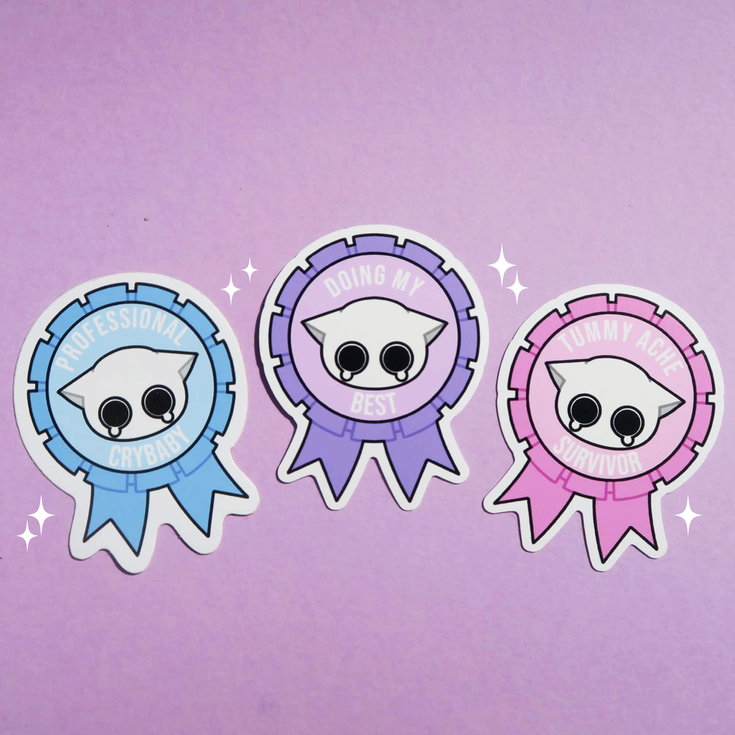 Meme Cat Medallion Stickers