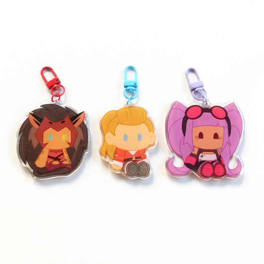 Adora, Catra, Entrapta | Plush Friends Acrylic Charms