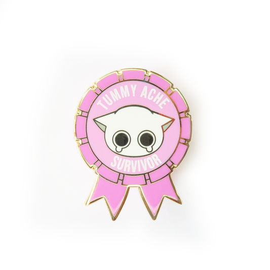 Tummy Ache Survivor Cat | Hard Enamel pin