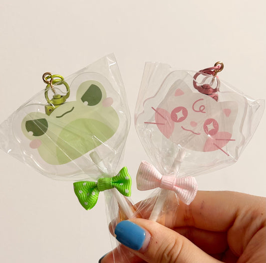 NEW! - Froggie & Kitty Lollipop Charms